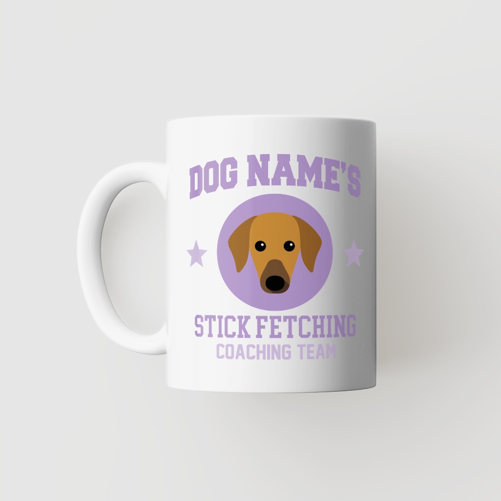 Stick Fetching Coaching Team: Personalized {breedFullName} Mug