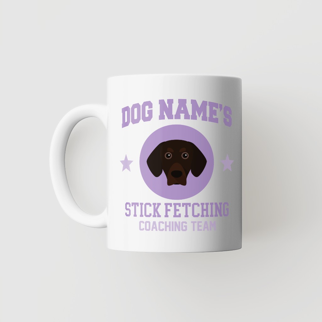 Stick Fetching Coaching Team: Personalized {breedFullName} Mug