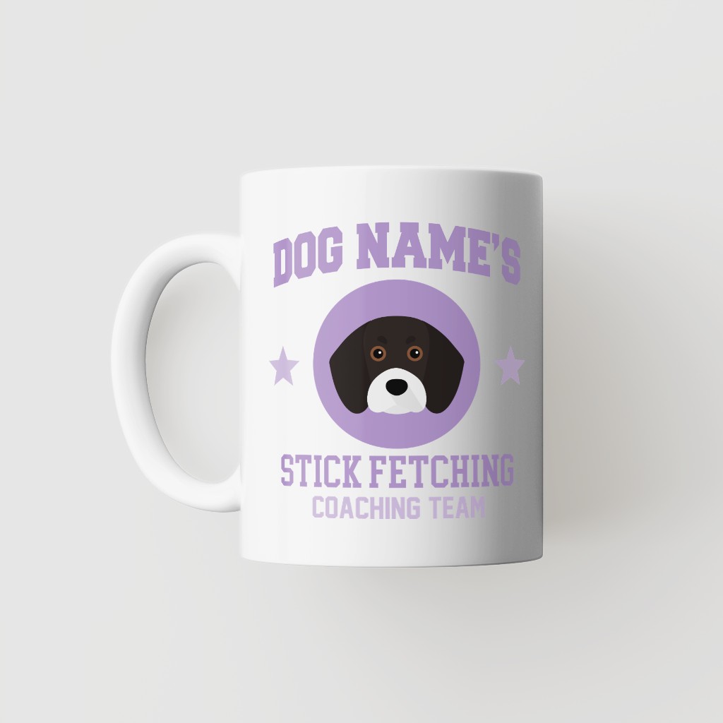 Stick Fetching Coaching Team: Personalized {breedFullName} Mug