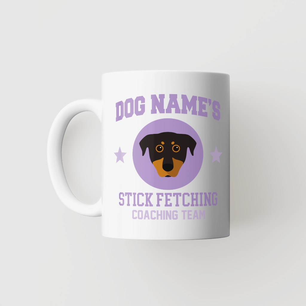 Stick Fetching Coaching Team: Personalised {breedFullName} Mug