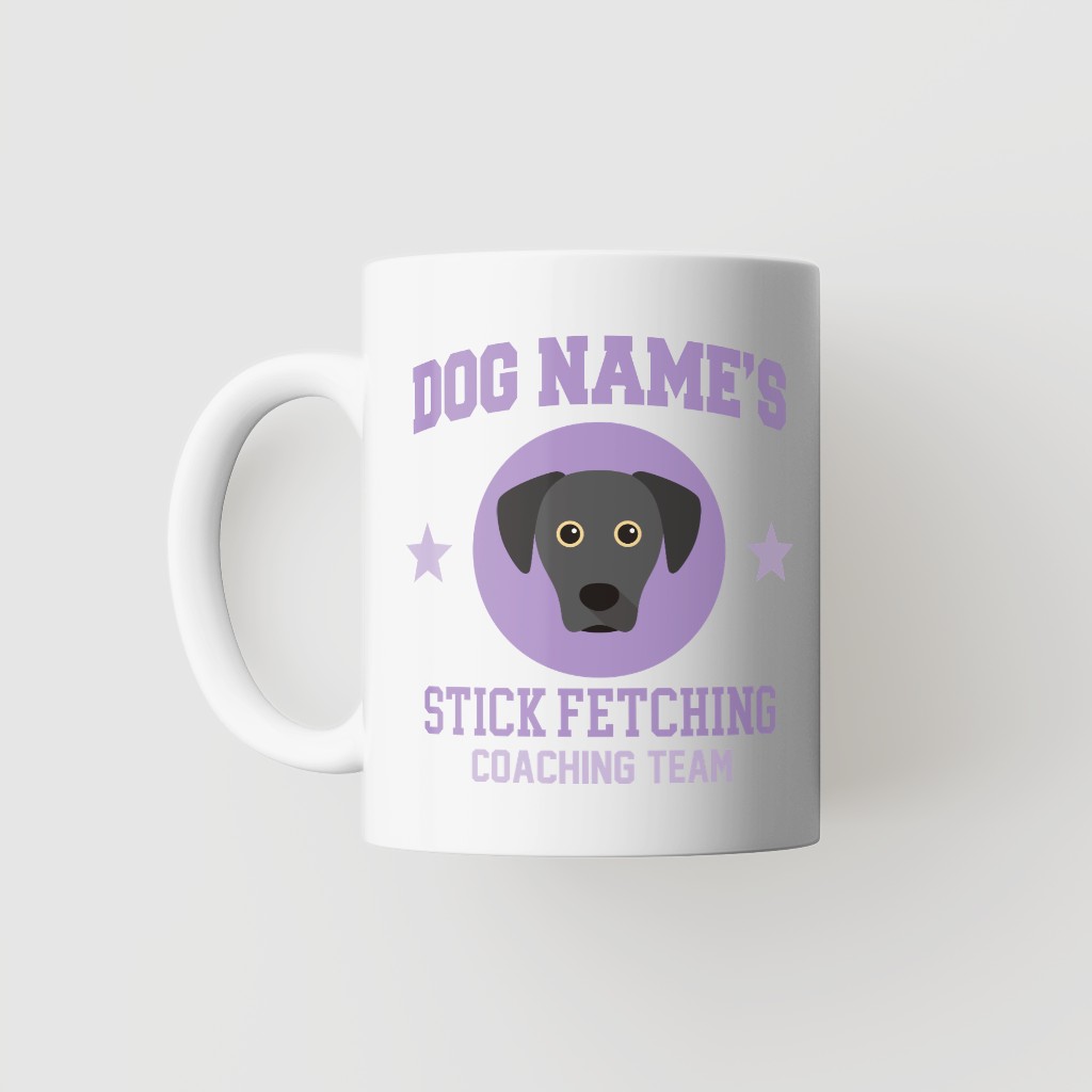 Stick Fetching Coaching Team: Personalized {breedFullName} Mug
