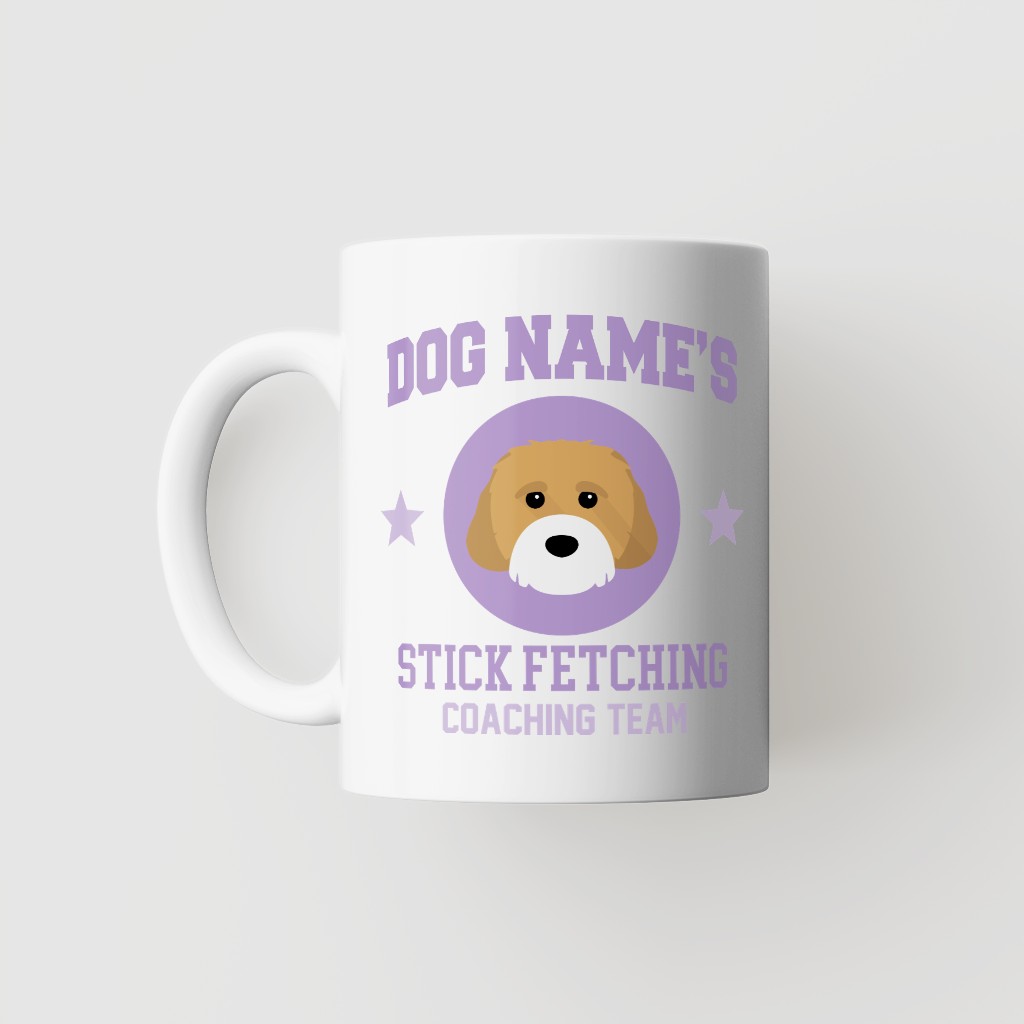 Stick Fetching Coaching Team: Personalized {breedFullName} Mug