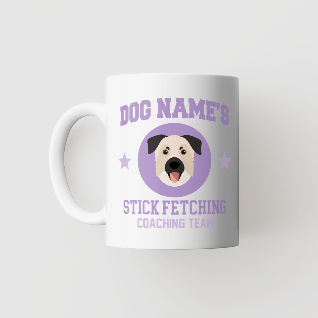 Stick Fetching Coaching Team: Personalized {breedFullName} Mug