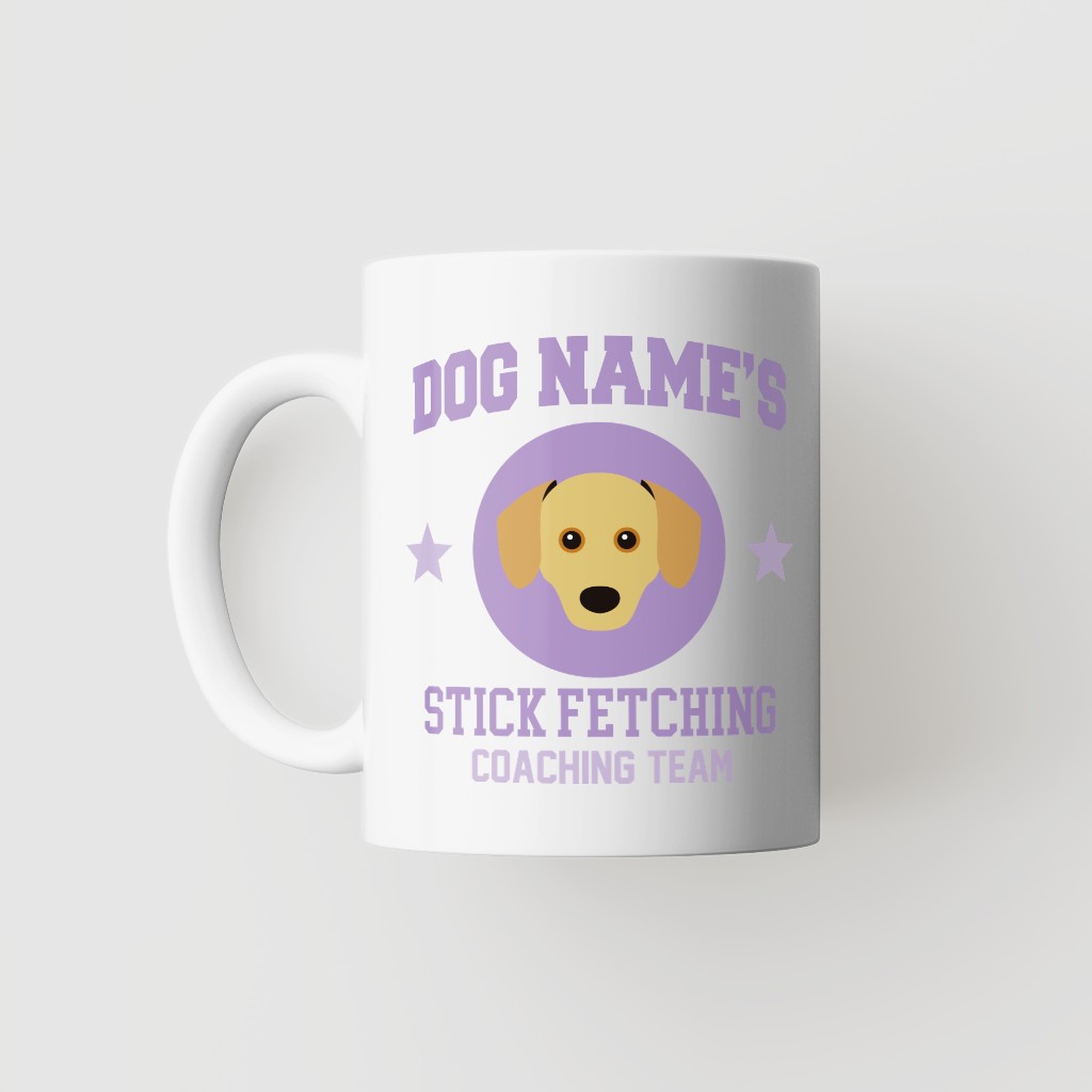 Stick Fetching Coaching Team: Personalized {breedFullName} Mug