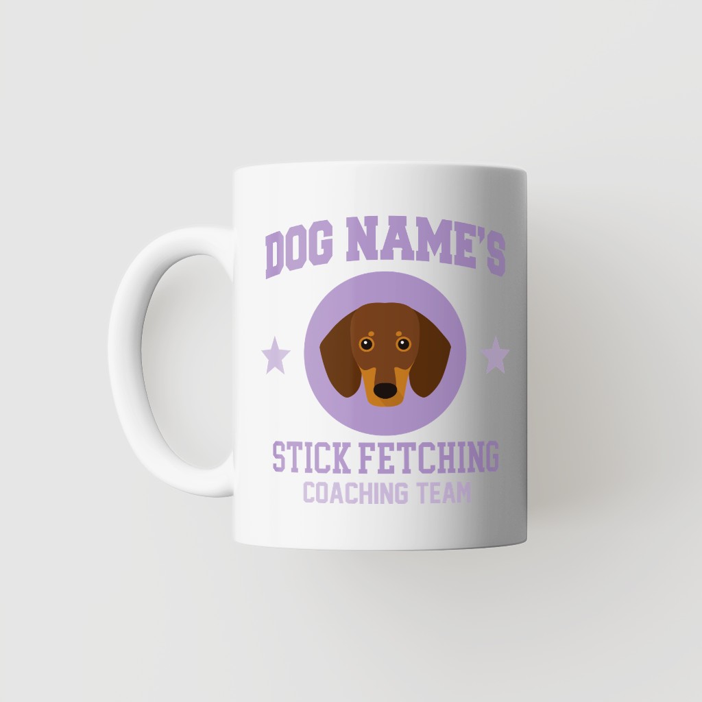 Stick Fetching Coaching Team: Personalized {breedFullName} Mug