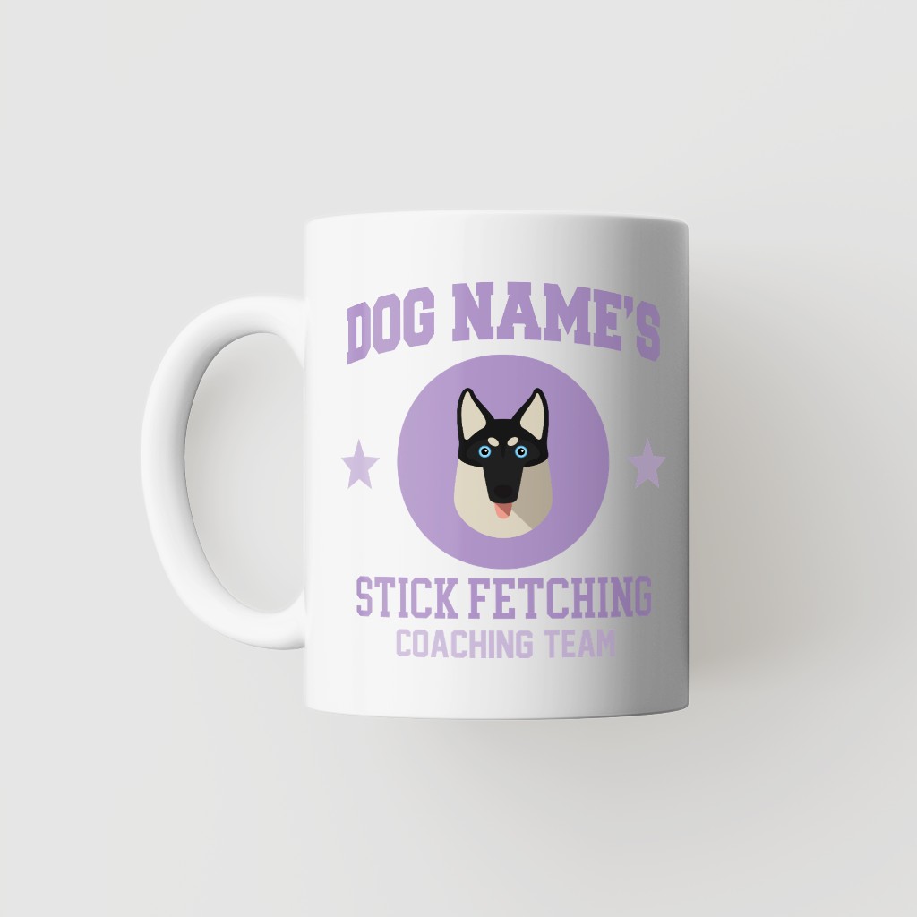 Stick Fetching Coaching Team: Personalized {breedFullName} Mug