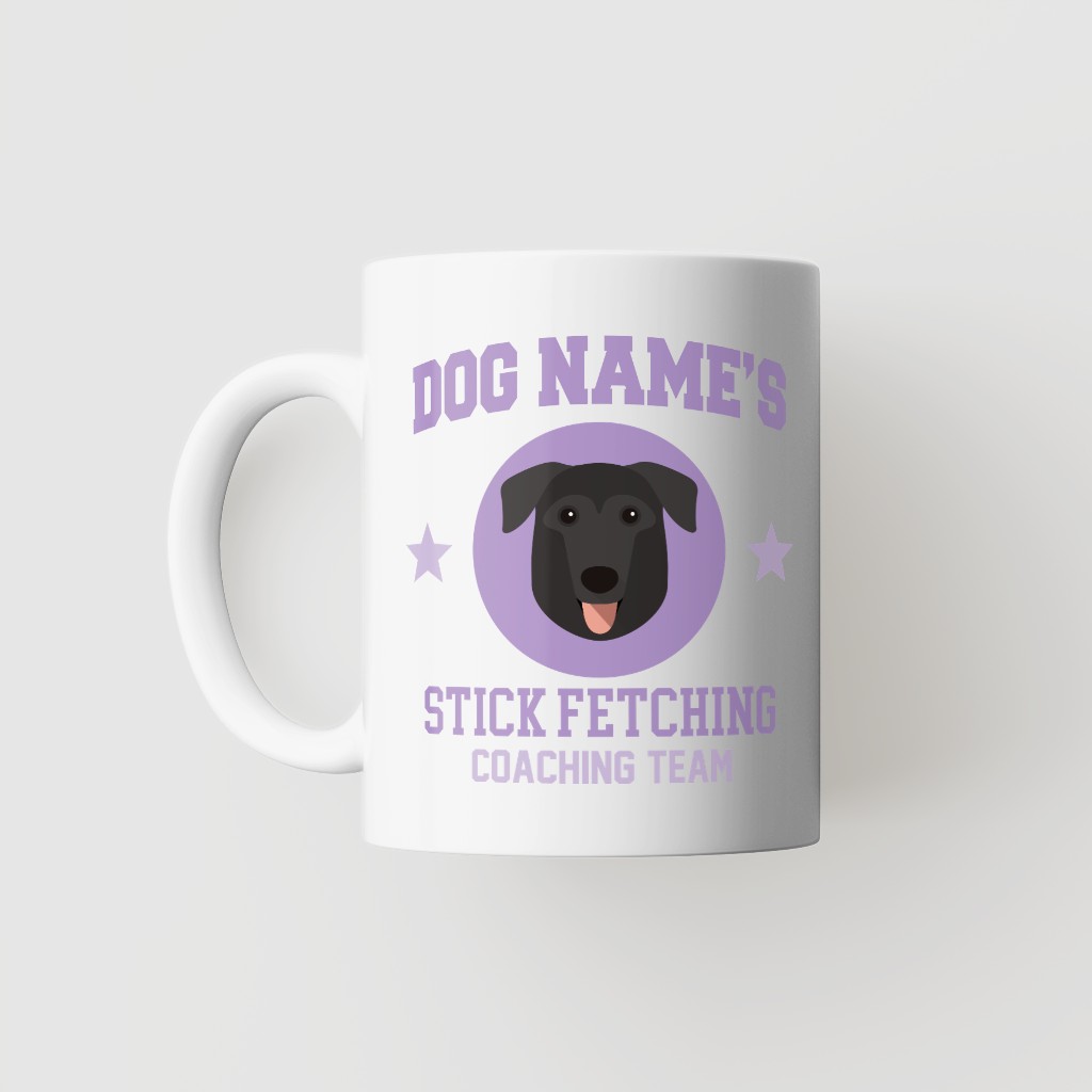 Stick Fetching Coaching Team: Personalized {breedFullName} Mug