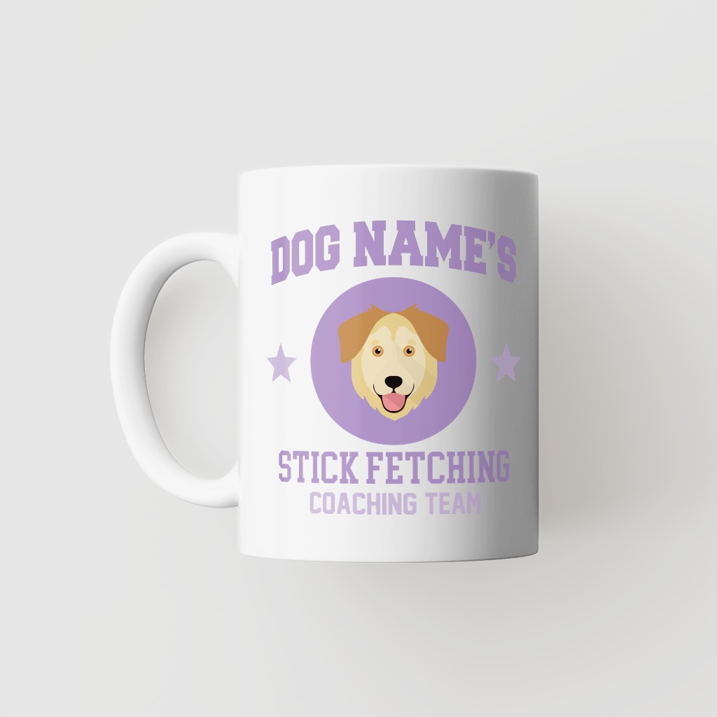 Stick Fetching Coaching Team: Personalized {breedFullName} Mug