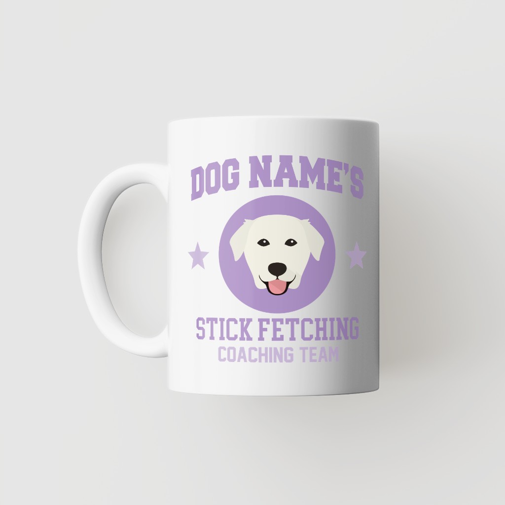 Stick Fetching Coaching Team: Personalized {breedFullName} Mug