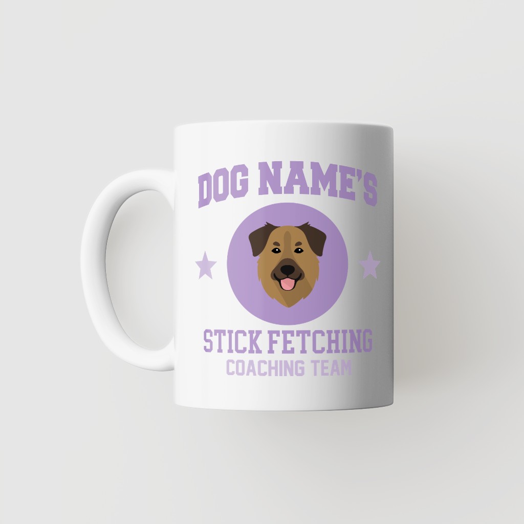 Stick Fetching Coaching Team: Personalized {breedFullName} Mug