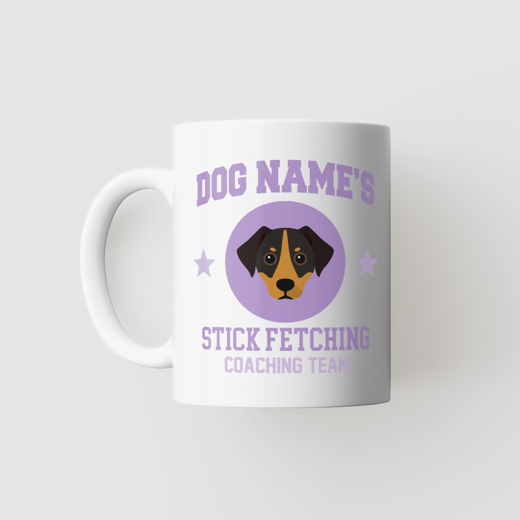 Stick Fetching Coaching Team: Personalized {breedFullName} Mug