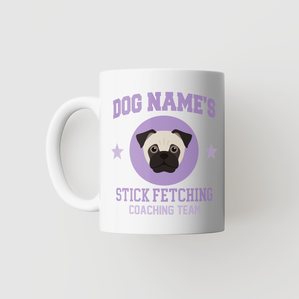 Stick Fetching Coaching Team: Personalized {breedFullName} Mug