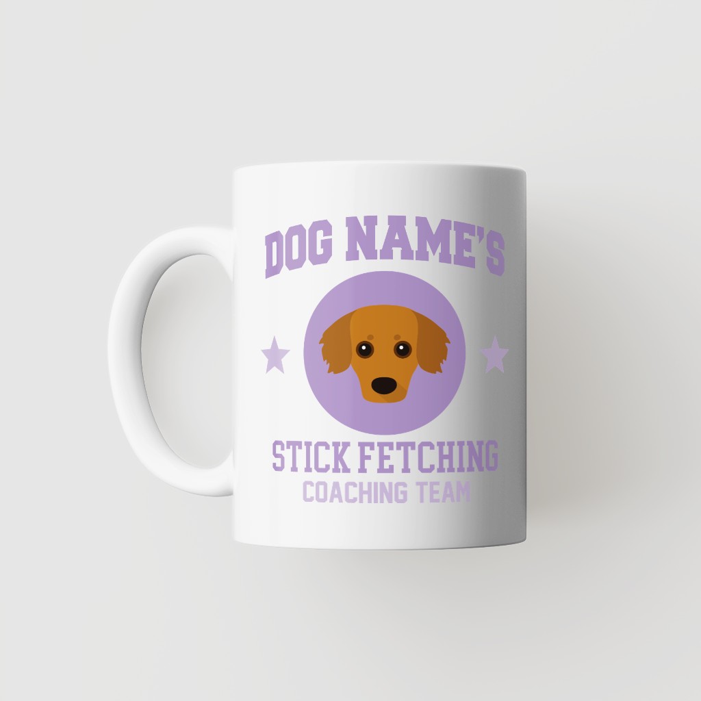 Stick Fetching Coaching Team: Personalized {breedFullName} Mug