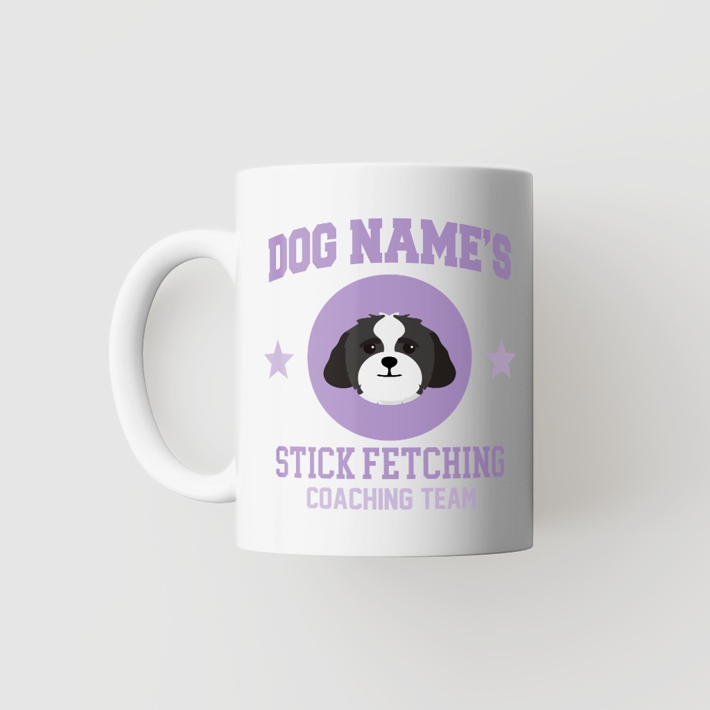 Stick Fetching Coaching Team: Personalized {breedFullName} Mug