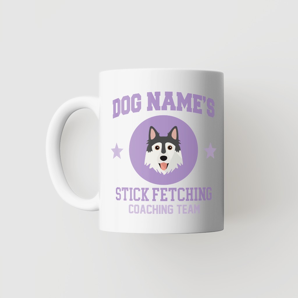 Stick Fetching Coaching Team: Personalized {breedFullName} Mug