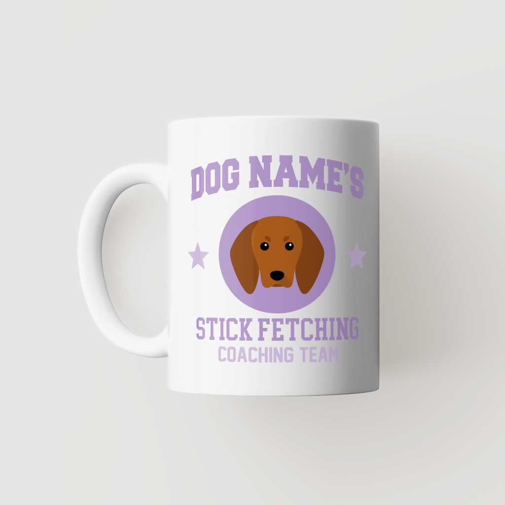 Stick Fetching Coaching Team: Personalized {breedFullName} Mug