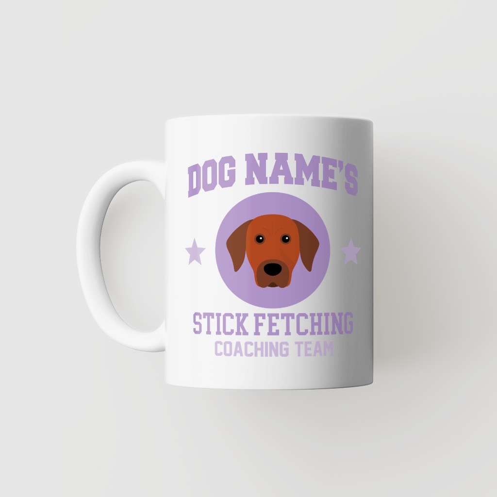 Stick Fetching Coaching Team: Personalized {breedFullName} Mug