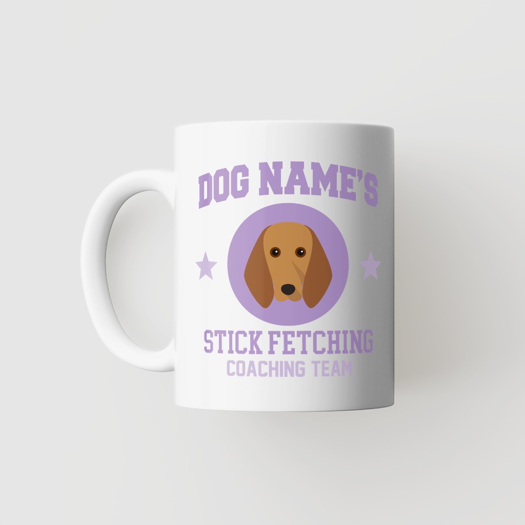 Stick Fetching Coaching Team: Personalized {breedFullName} Mug