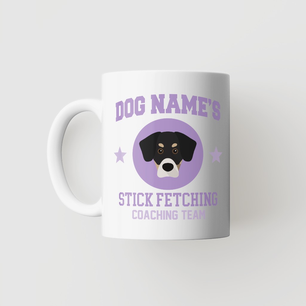Stick Fetching Coaching Team: Personalized {breedFullName} Mug