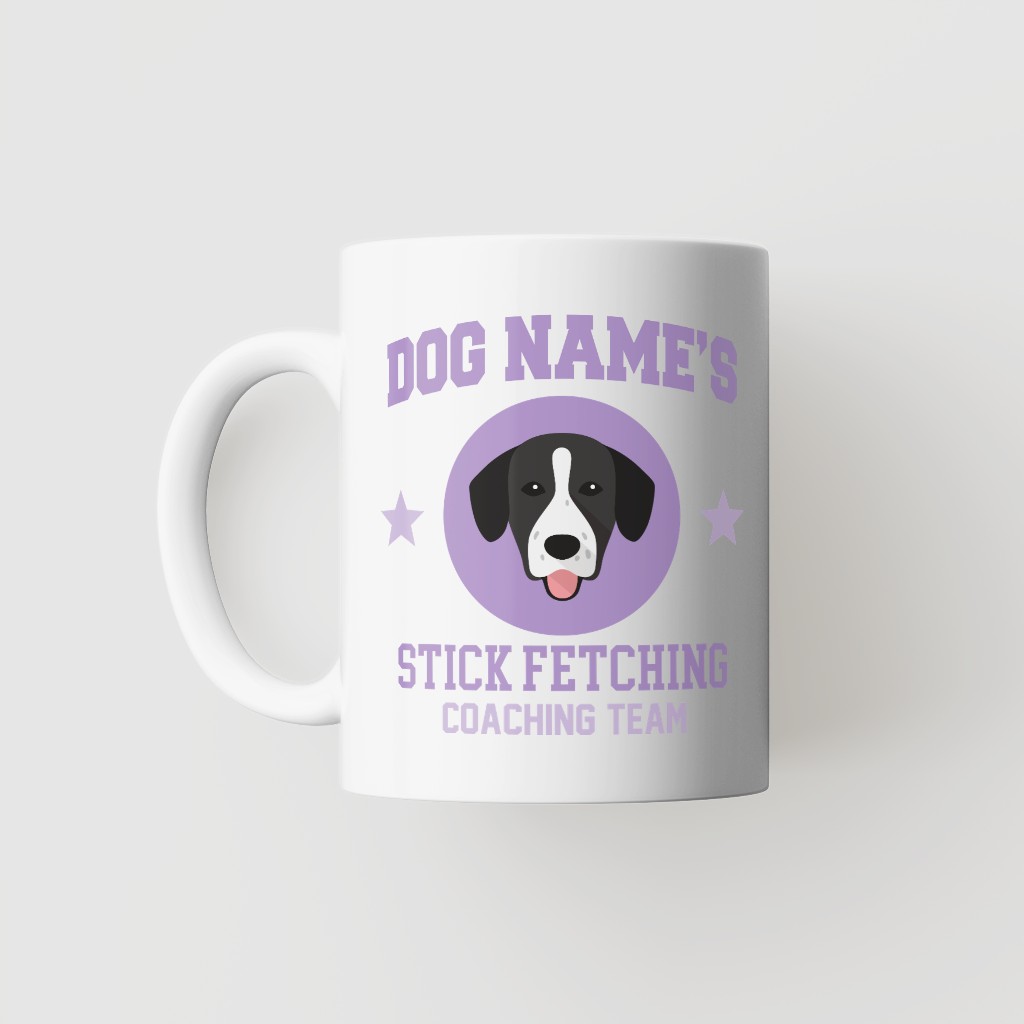 Stick Fetching Coaching Team: Personalized {breedFullName} Mug