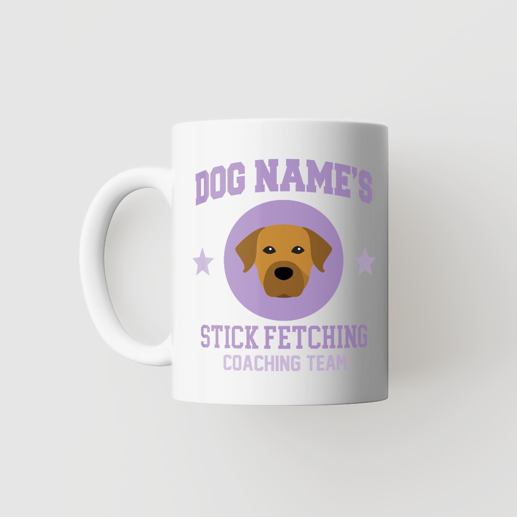 Stick Fetching Coaching Team: Personalized {breedFullName} Mug