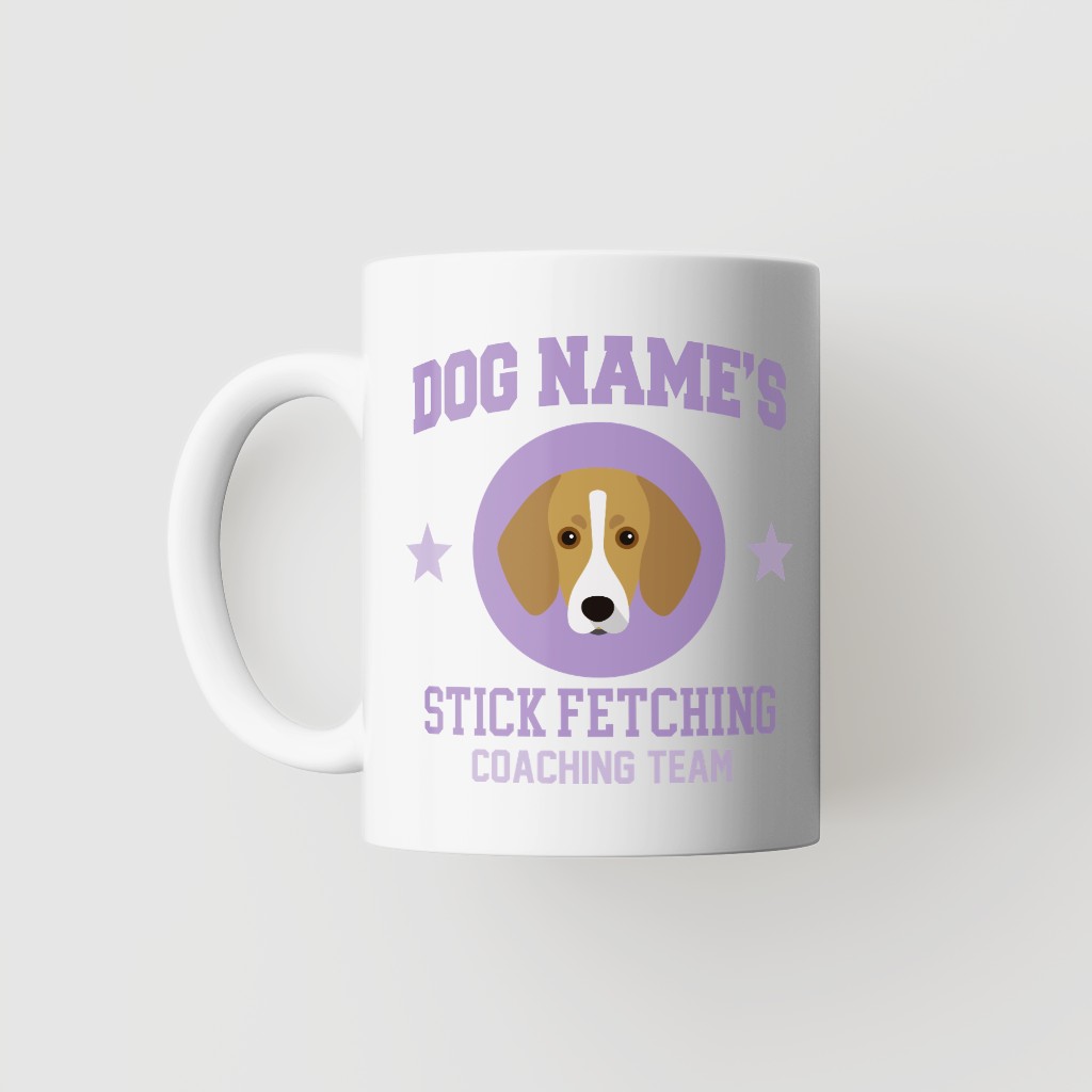 Stick Fetching Coaching Team: Personalized {breedFullName} Mug