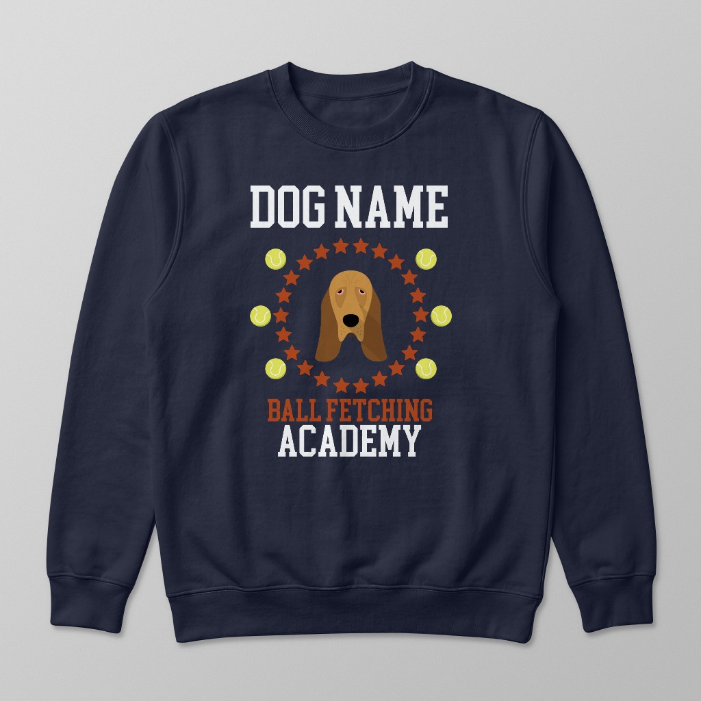 Ball Fetching Academy: Personalized {breedFullName} Sweatshirt
