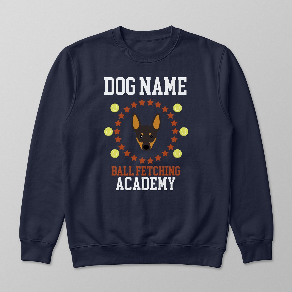 Ball Fetching Academy: Personalized {breedFullName} Sweatshirt