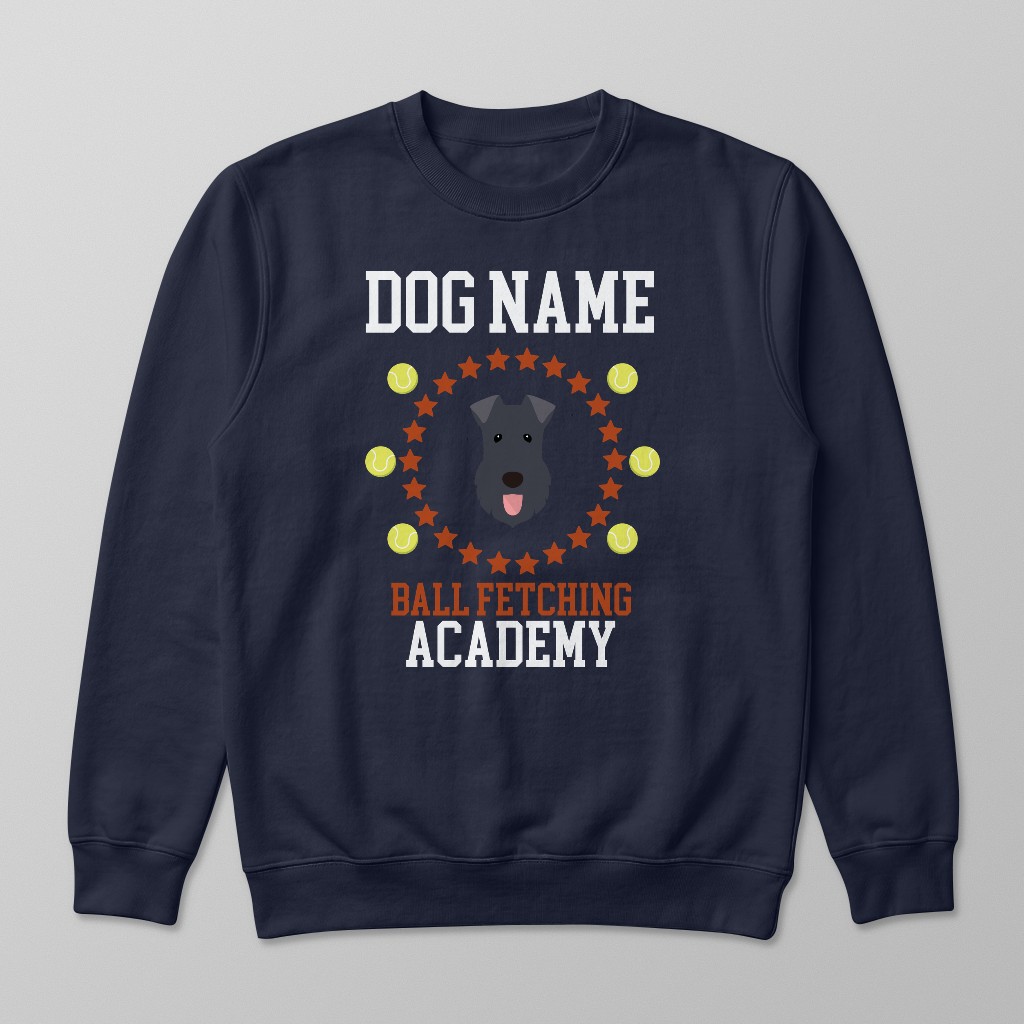 Ball Fetching Academy: Personalized {breedFullName} Sweatshirt