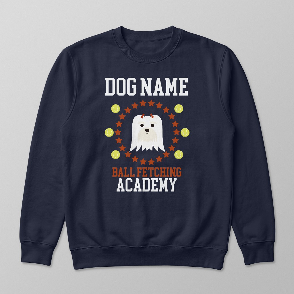 Ball Fetching Academy: Personalized {breedFullName} Sweatshirt