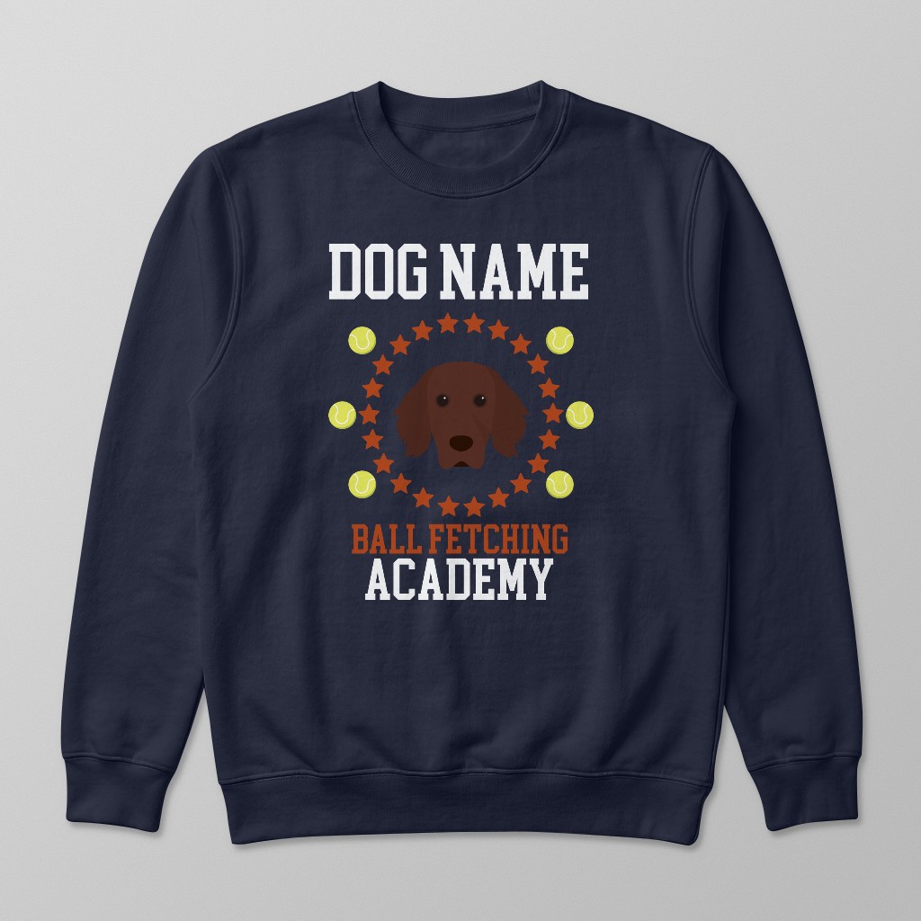 Ball Fetching Academy: Personalized {breedFullName} Sweatshirt