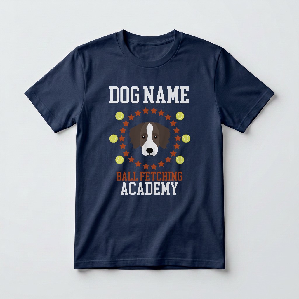 Ball Fetching Academy: Personalized {breedFullName} T-Shirt