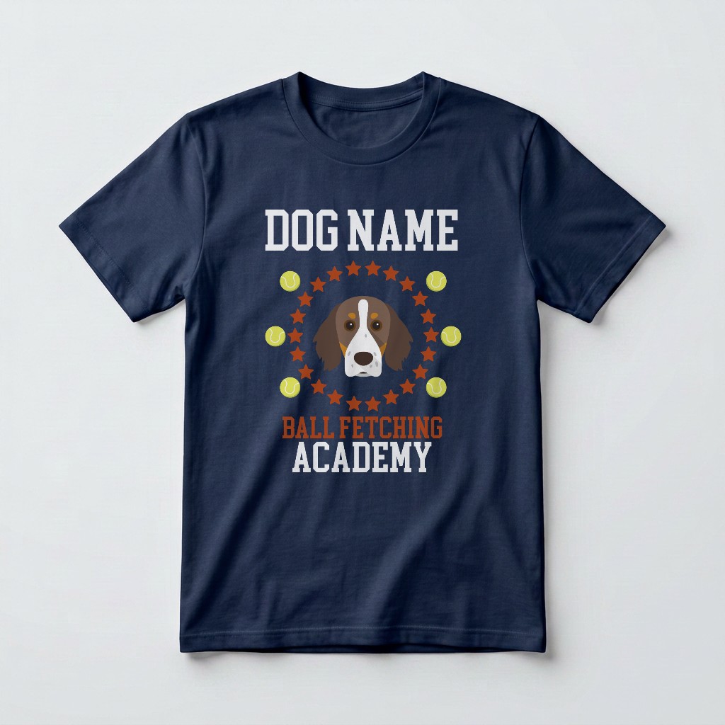 Ball Fetching Academy: Personalized {breedFullName} T-Shirt