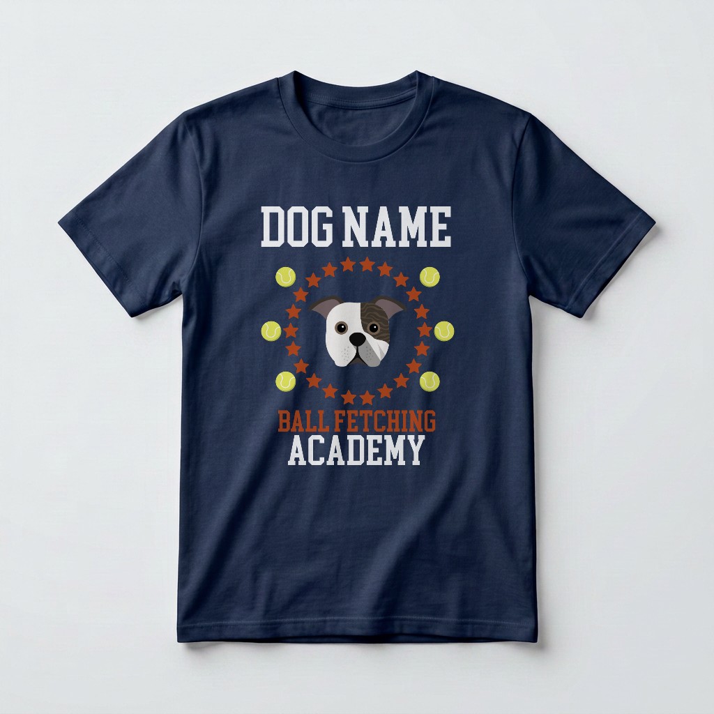 Ball Fetching Academy: Personalized {breedFullName} T-Shirt