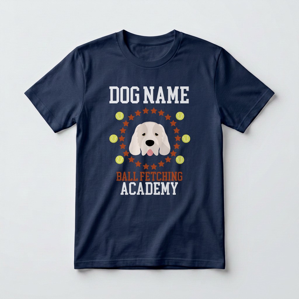 Ball Fetching Academy: Personalized {breedFullName} T-Shirt