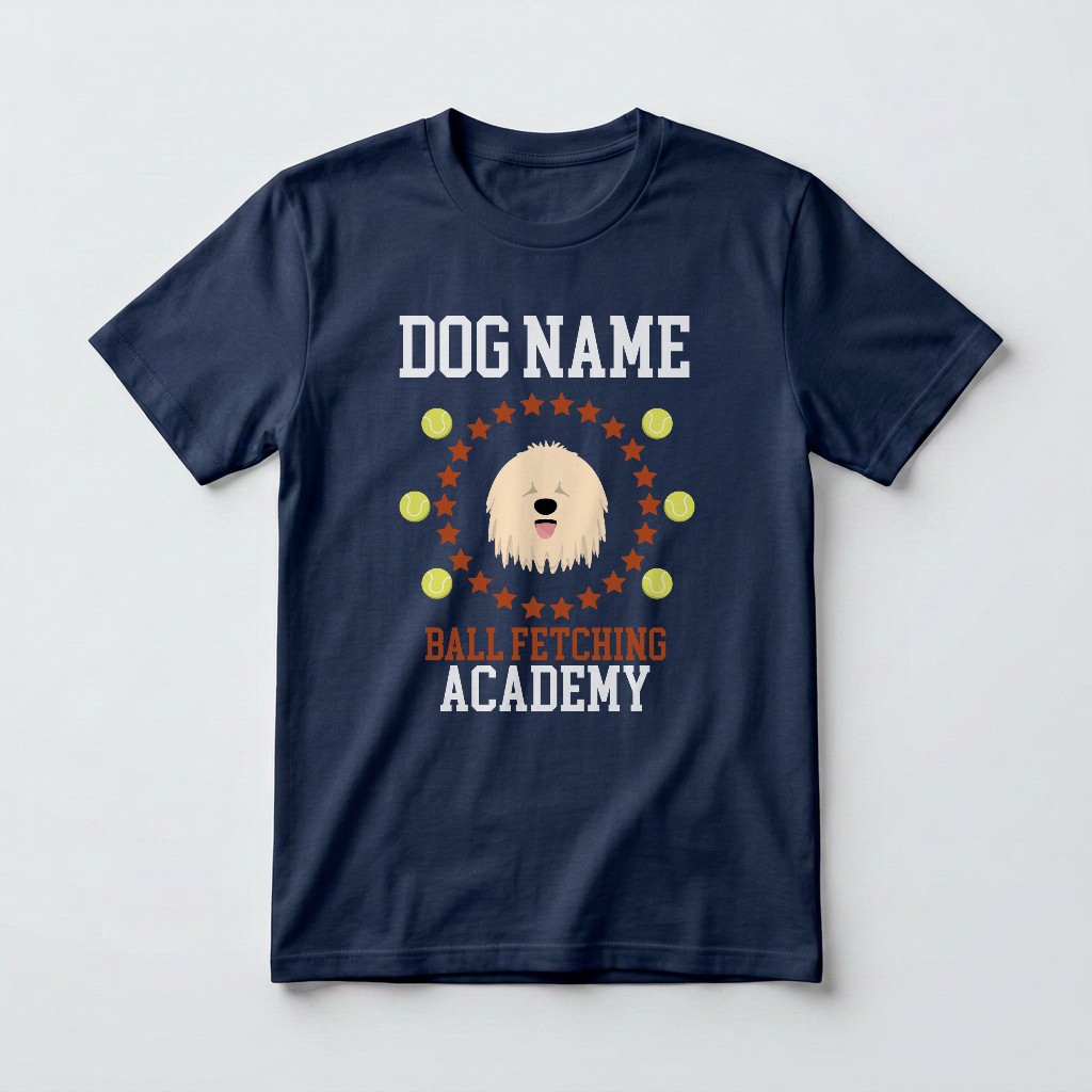 Ball Fetching Academy: Personalized {breedFullName} T-Shirt