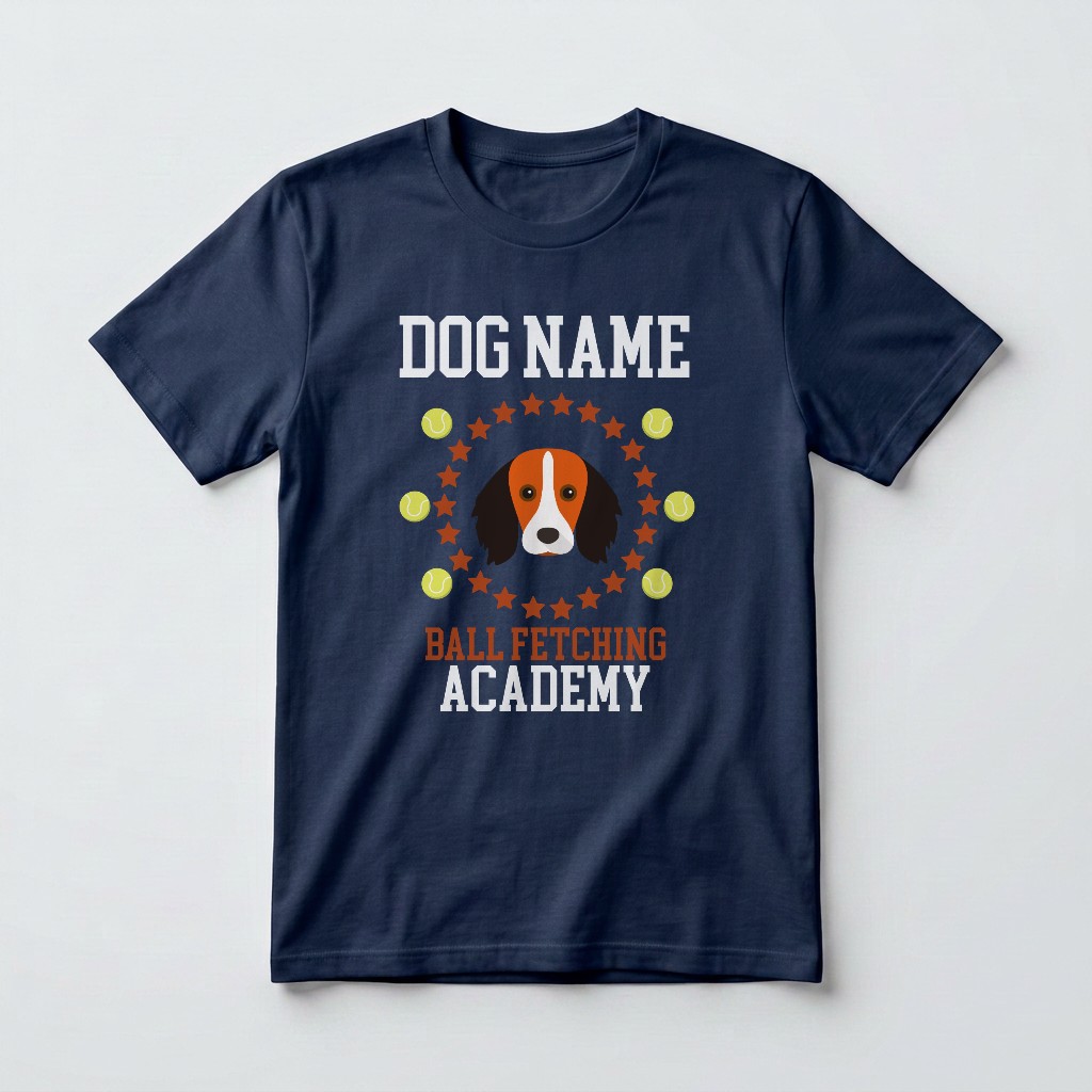 Ball Fetching Academy: Personalized {breedFullName} T-Shirt