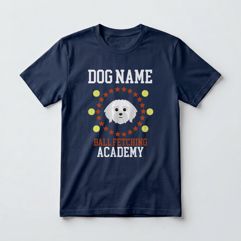 Ball Fetching Academy: Personalized {breedFullName} T-Shirt
