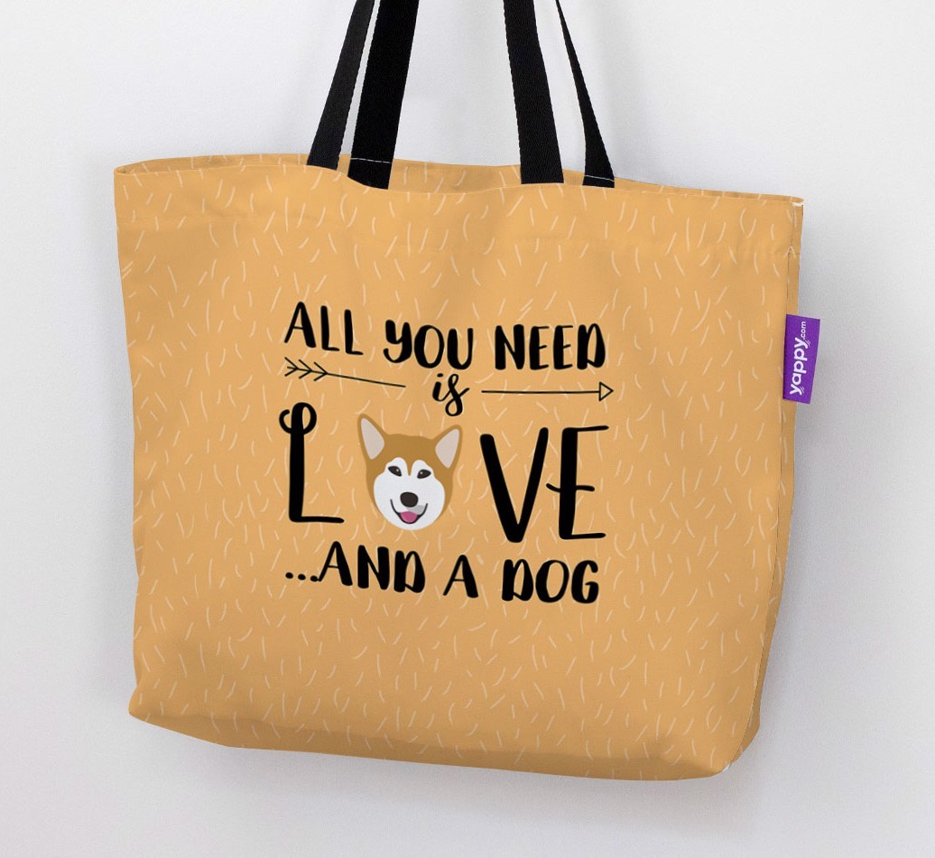 All You Need Is Love...: Personalised {breedFullName} Canvas Bag