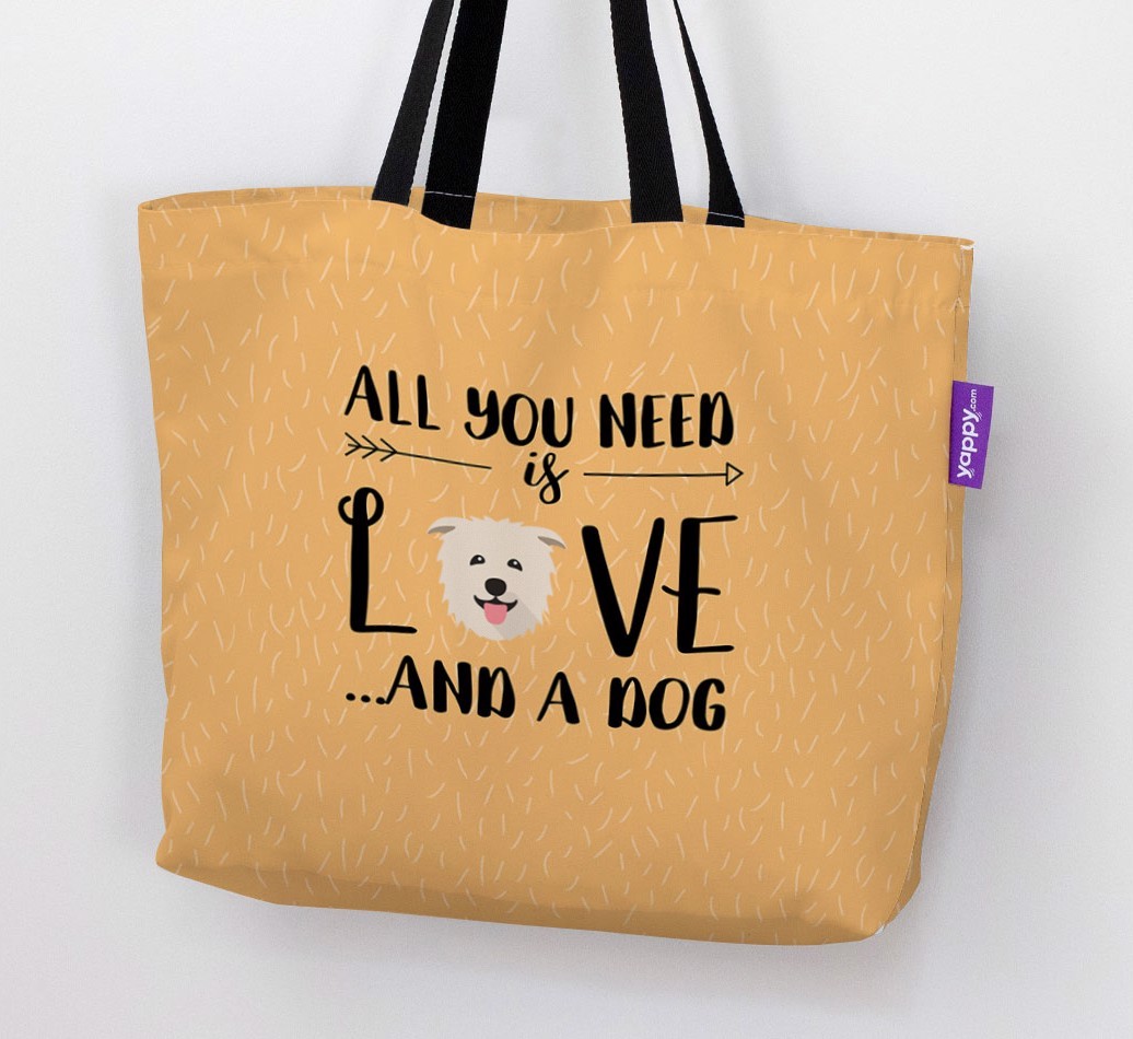 All You Need Is Love...: Personalised {breedFullName} Canvas Bag