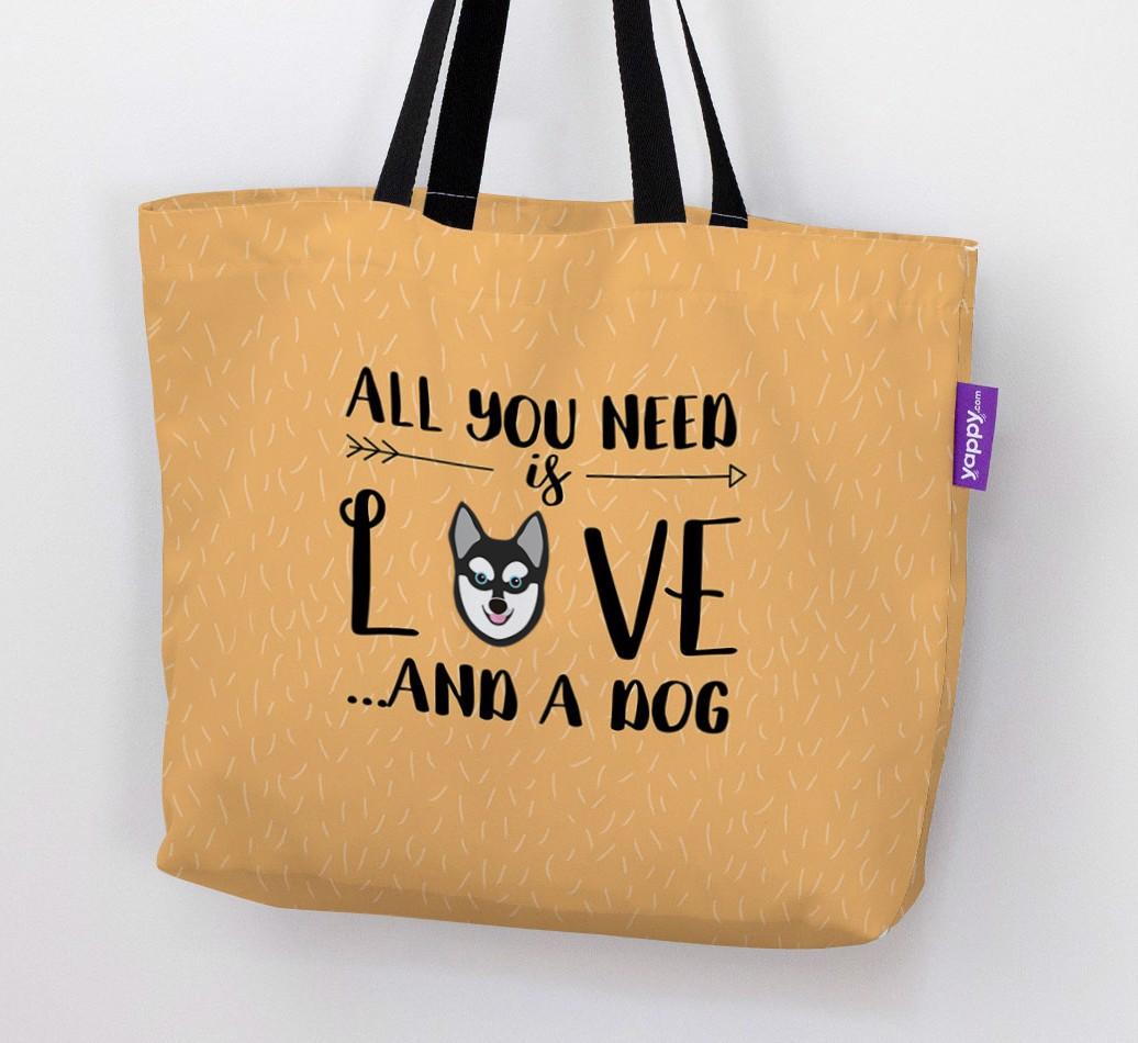 All You Need Is Love...: Personalised {breedFullName} Canvas Bag