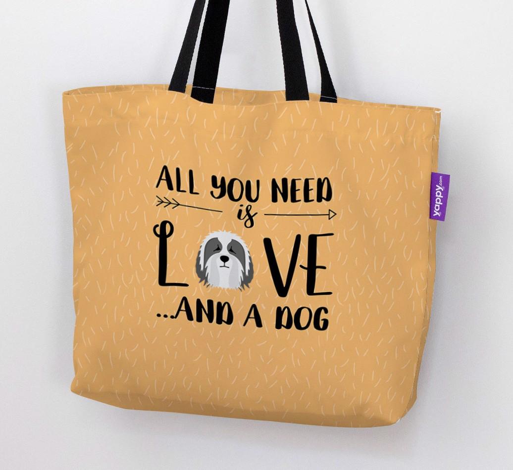 All You Need Is Love...: Personalised {breedFullName} Canvas Bag