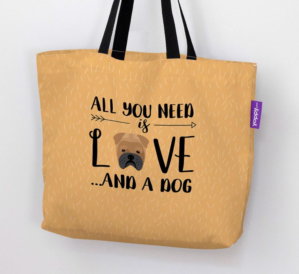 All You Need Is Love...: Personalised {breedFullName} Canvas Bag