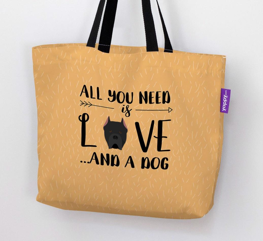 All You Need Is Love...: Personalised {breedFullName} Canvas Bag