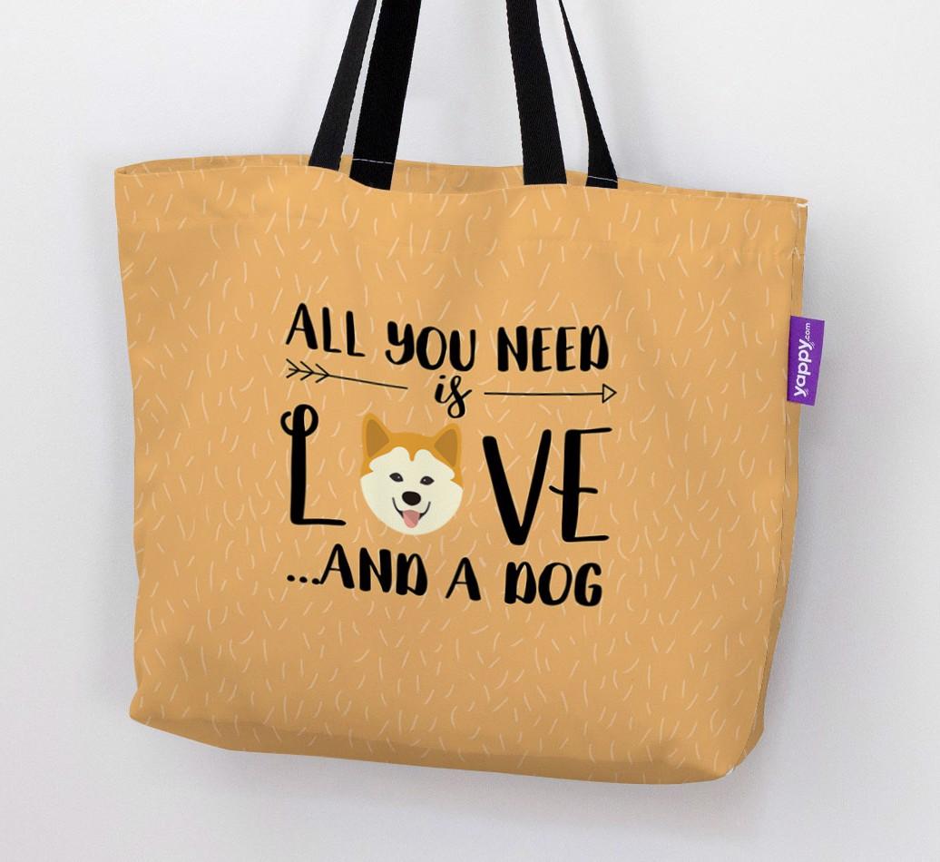 All You Need Is Love...: Personalised {breedFullName} Canvas Bag