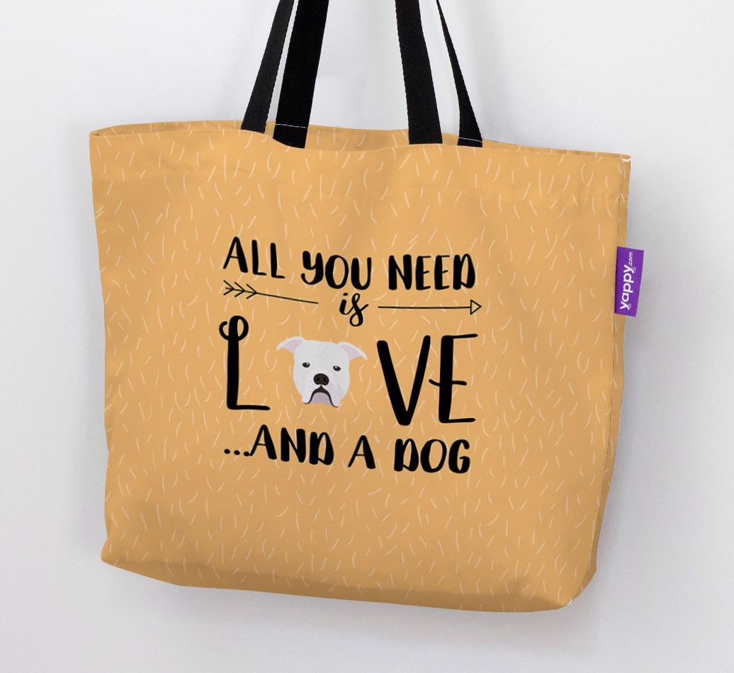 All You Need Is Love...: Personalised {breedFullName} Canvas Bag
