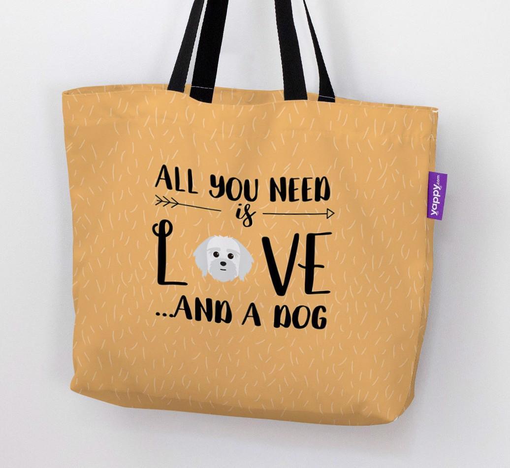 All You Need Is Love...: Personalised {breedFullName} Canvas Bag