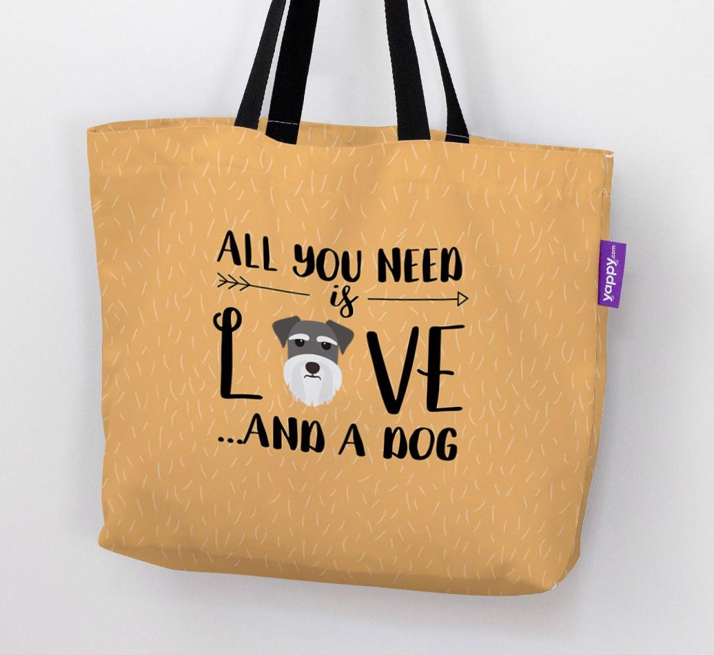 All You Need Is Love...: Personalised {breedFullName} Canvas Bag