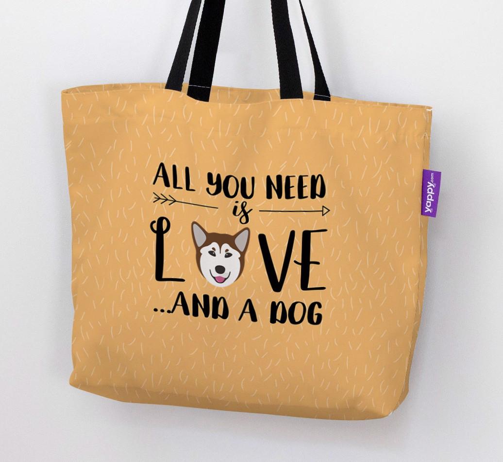 All You Need Is Love...: Personalised {breedFullName} Canvas Bag