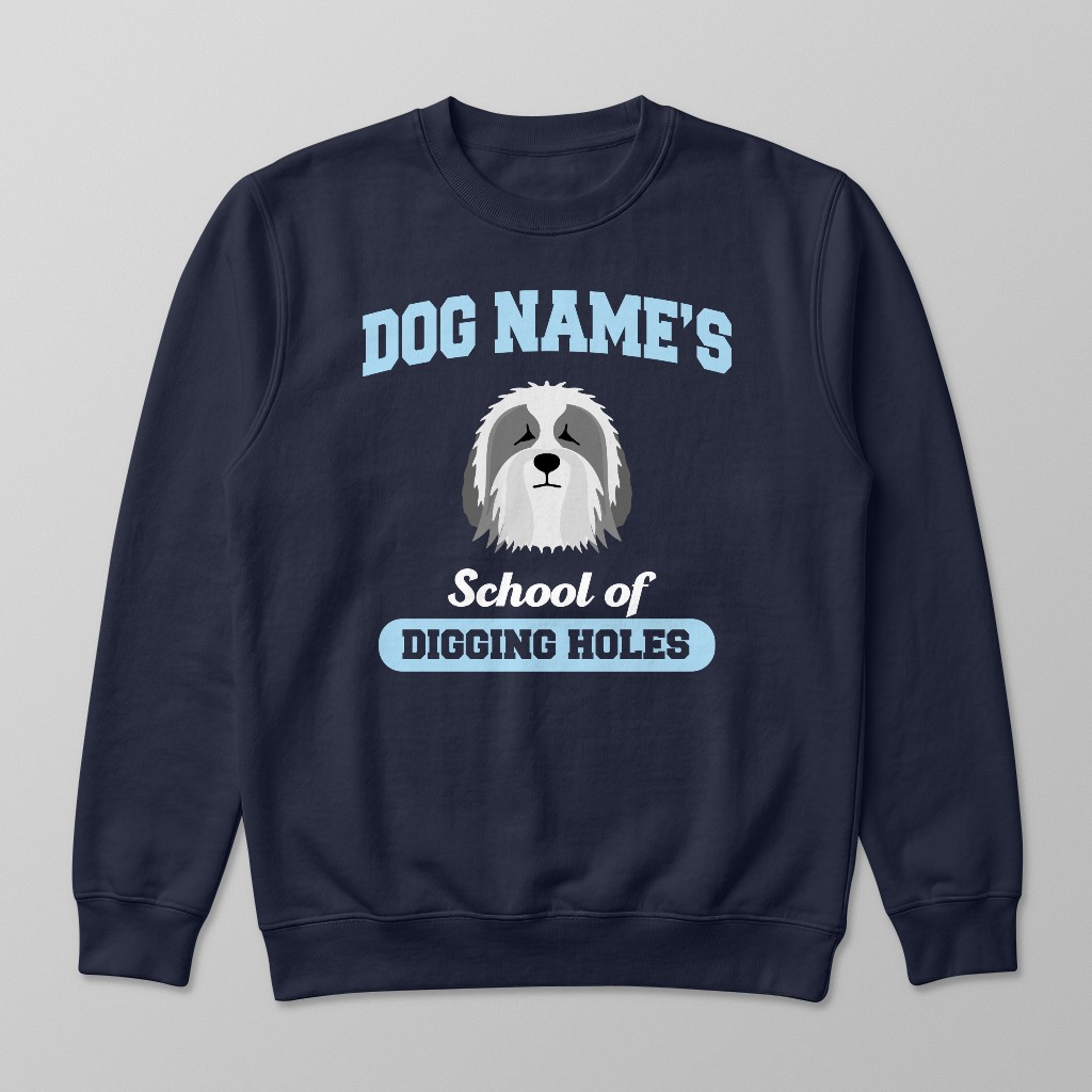 School of Digging Holes: Personalised {breedFullName} Sweatshirt